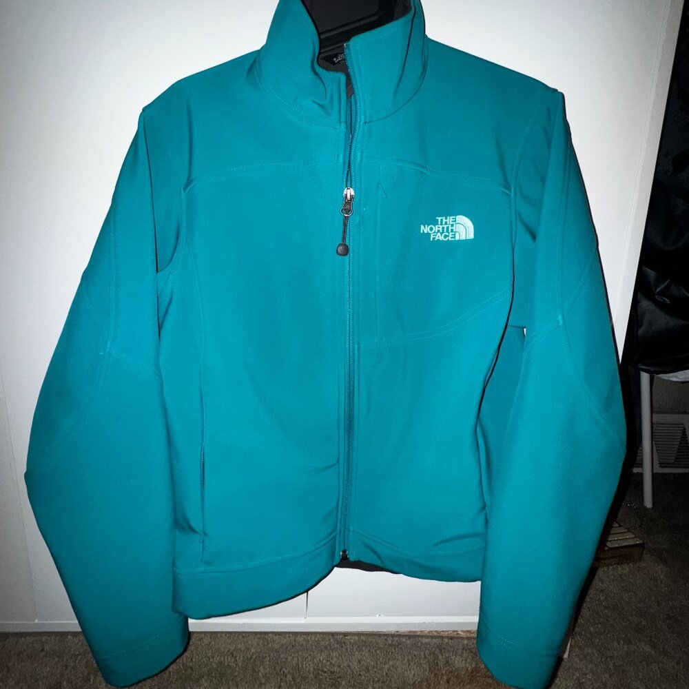 Northface Teal Softshell Jacket Apex Bionic Full … - image 1